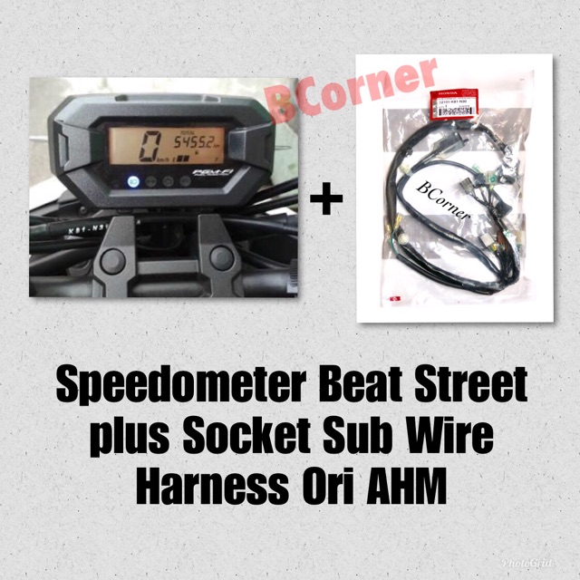 Speedometer Speedo Meter Assy Honda Beat Street Plus Socket Cable