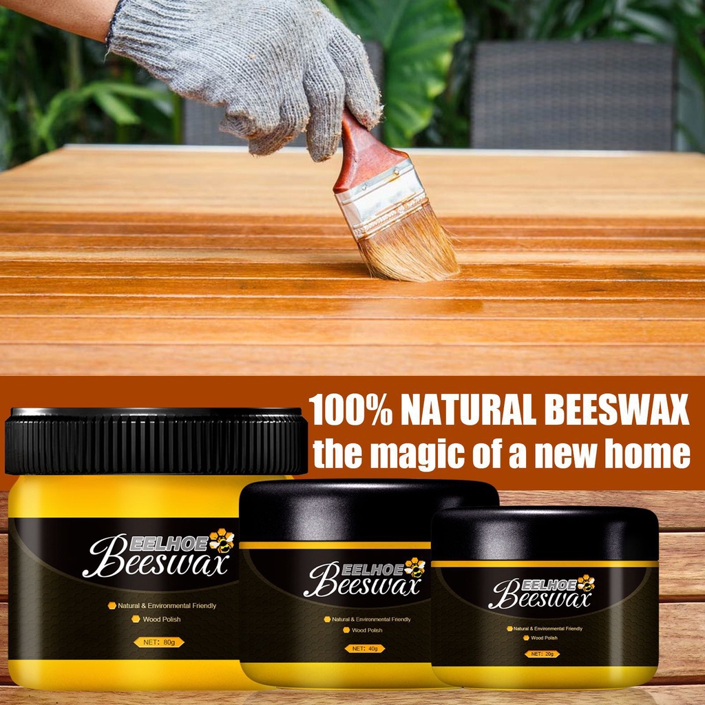 Natural Bees Wax Seasoning Beeswax Wood Furniture Cleaning Care Wood