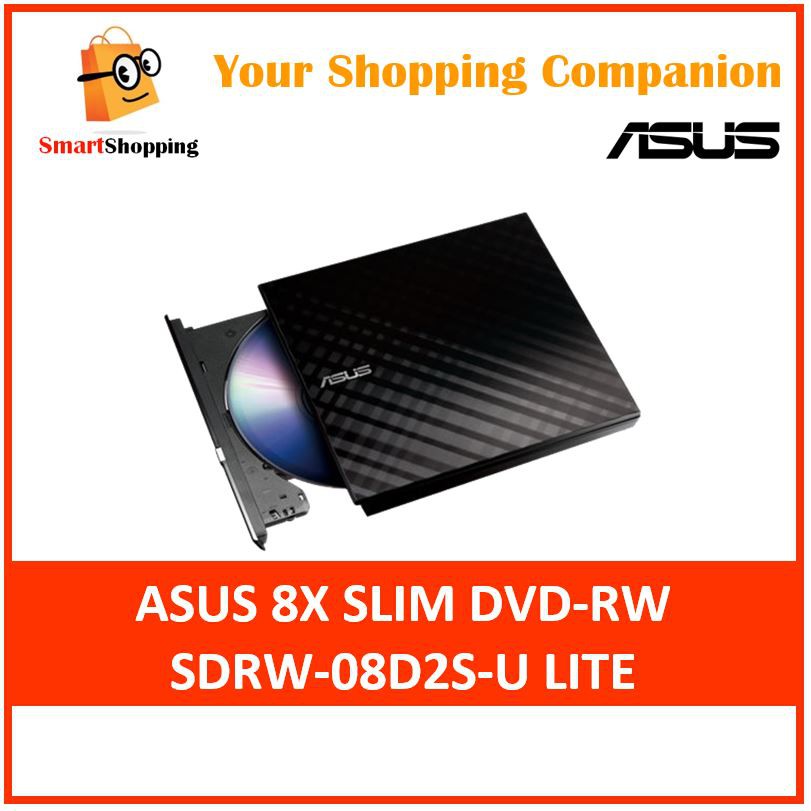 ASUS 8X Drive Slim CD DVD RW External DVD Writer SDRW 08D2S U LITE Ex