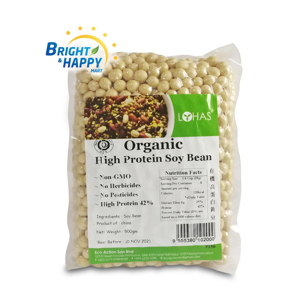 LOHAS Organic High Protein Soy Bean 有机高蛋白黄豆 500g Shopee Singapore