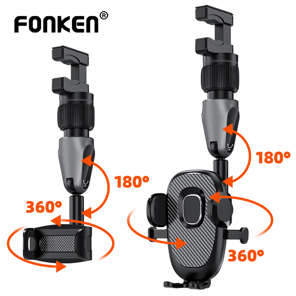 Fonken Car Phone Holder Degree Rotatable Holder Rearview Mirror