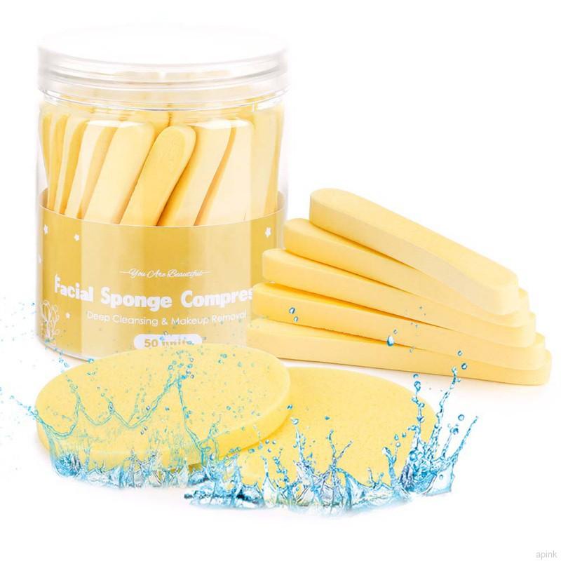 Pcs Compressed Face Cleansing Sponge Set Makeup Removal Puff Soft