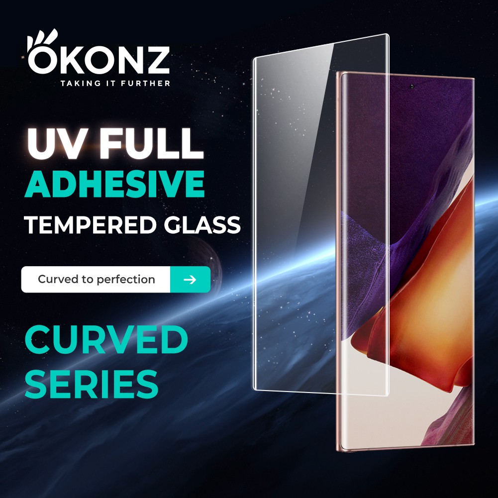 Okonz Uv Full Glue Adhesive Tempered Glass Screen Protector For Samsung