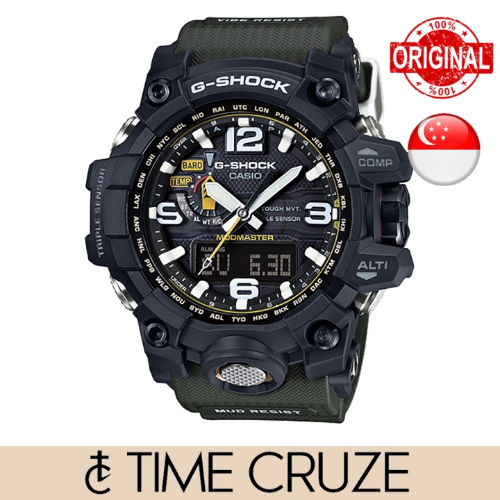 Time Cruze G Shock Mudmaster GWG 1000 1A3 Solar Multi Band 6 Triple