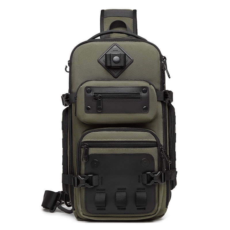 Ozuko Large Capacity Waterproof Men Chest Bag Outdoor Sports Tactical