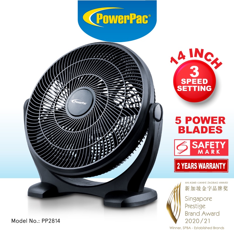 Powerpac Air Circulator Fan High Velocity Fan Desk Fan Inch