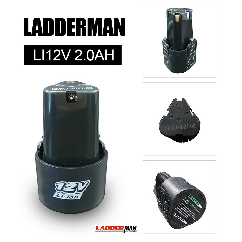 Rechargable Lithium Battery For Cordless Drill 12V Li Ion LADDERMAN