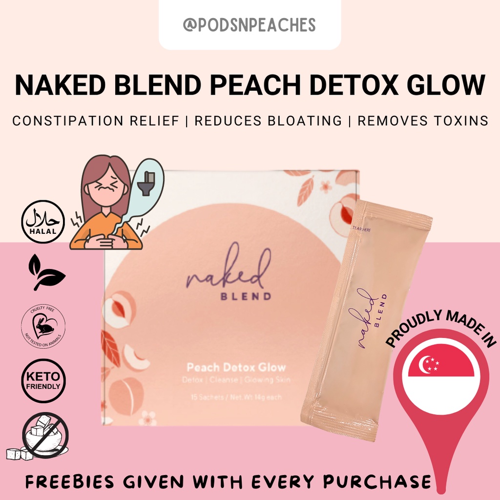 Constipation Relief Naked Blend Peach Detox Glow Shopee Singapore