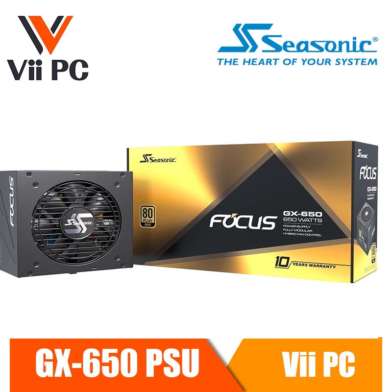 Seasonic FOCUS GX 650 650W 80 Gold Full Modular Fan Control In