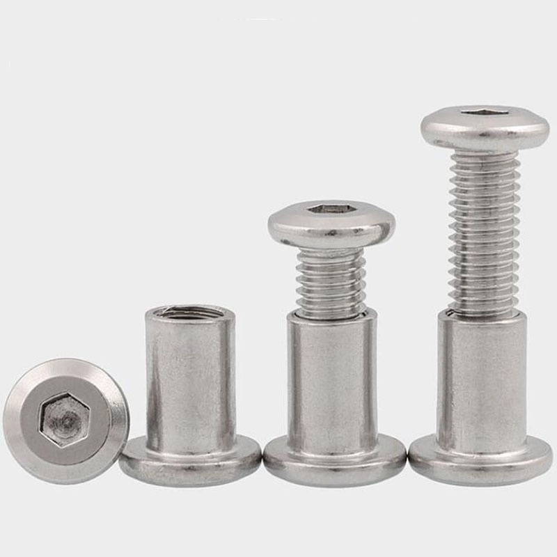 304 Stainless Steel Large Flat Head Inner Hexagon Screw Pair Knock