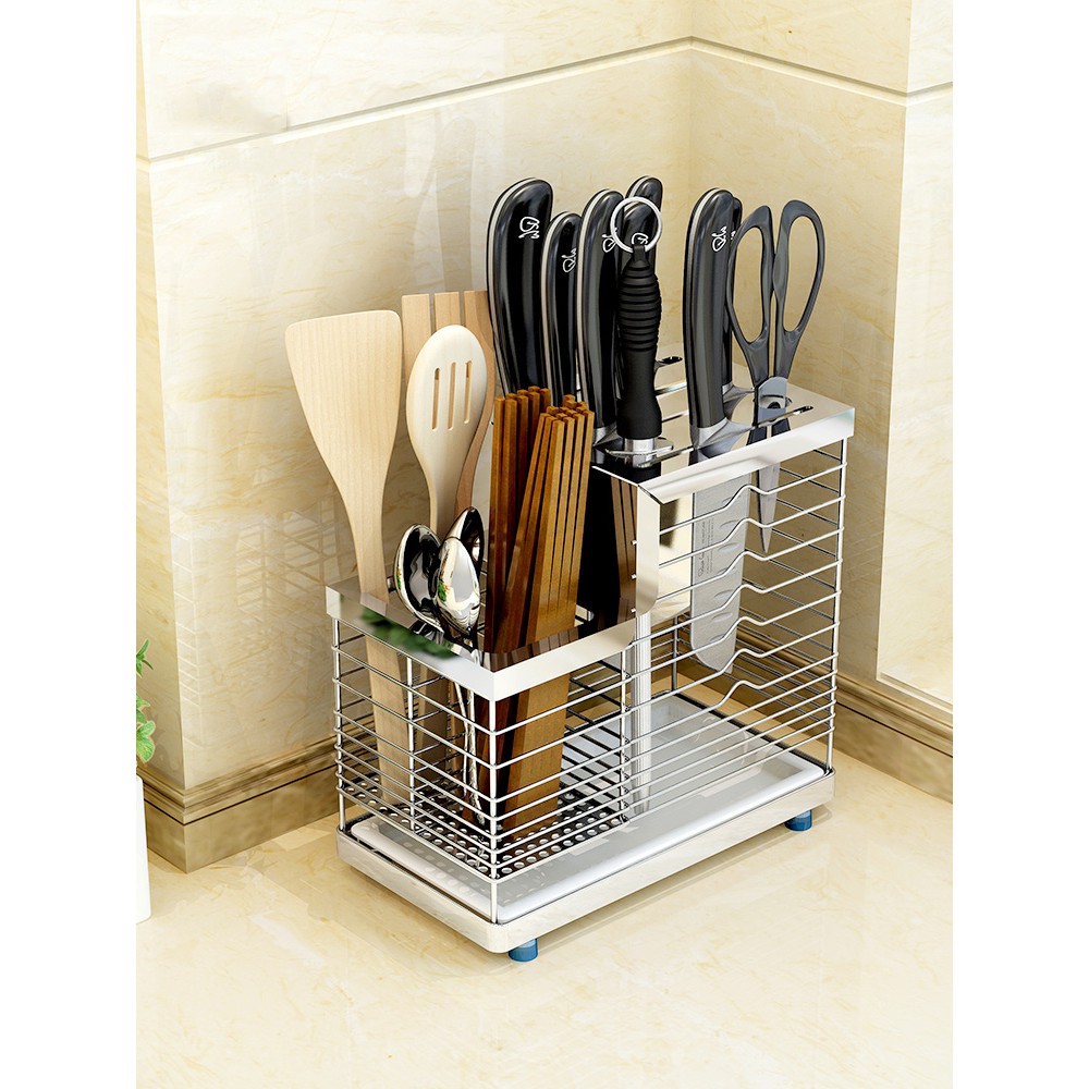 304 Stainless Steel Knife Holder Kitchen Supplies Knife Rack Chopsticks