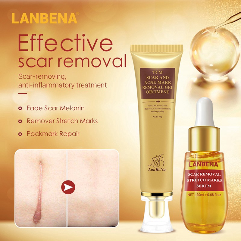 Lanbena Acne Scar Remove Serum Acne Treatment Cream Skin Repair Stretch