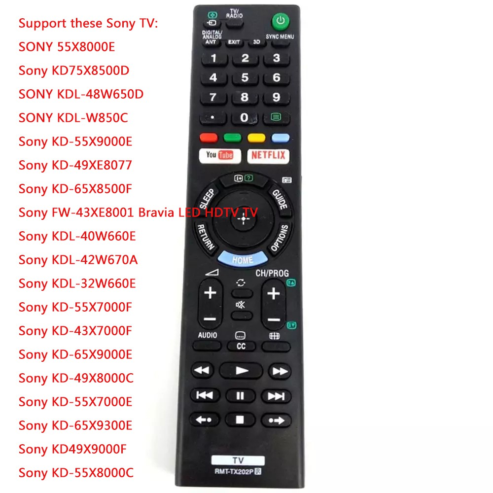 New Replacement Rmt Tx P Remote Control For Sony Lcd Smart Tv Rmt