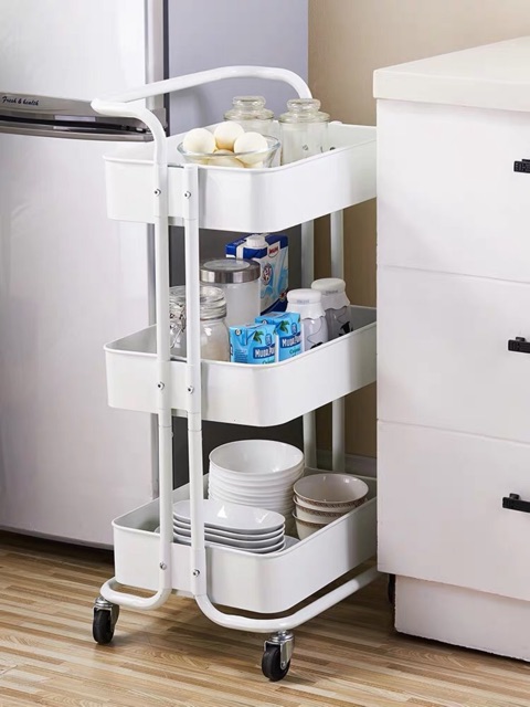 Rak Troli Rak Beroda 3 Tingkat 3 Tier Storage Drawer Rack Trolley