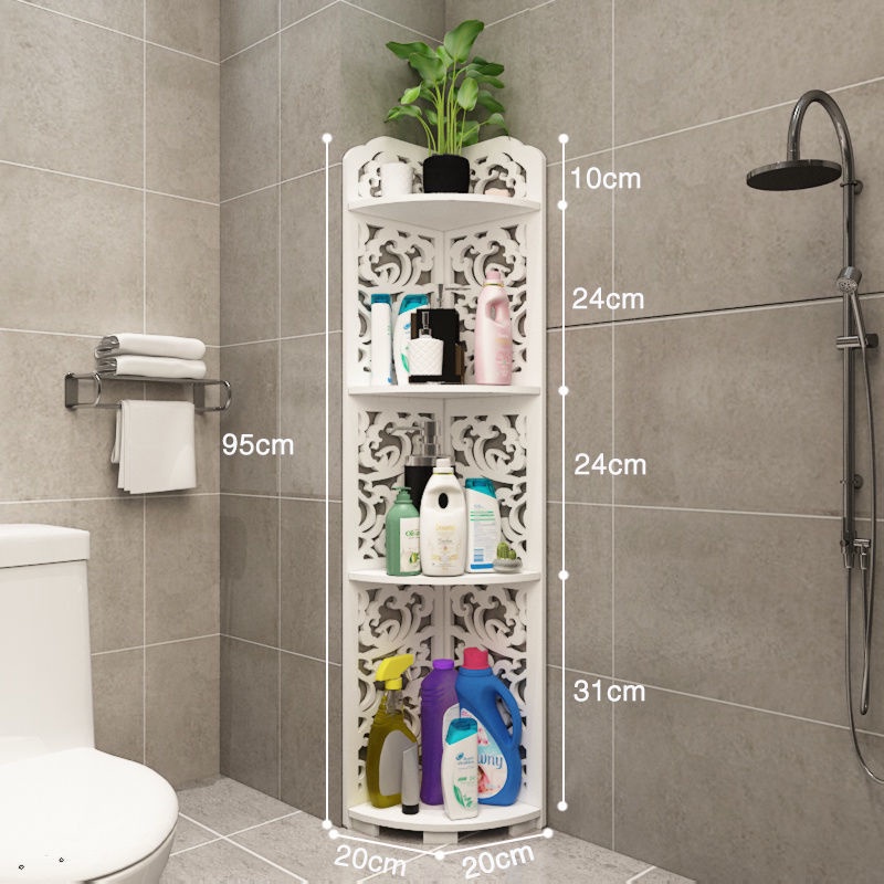 YOUNAL Bathroom Toilet Rack Bathroom Wash Table Corner Storage Cabinet