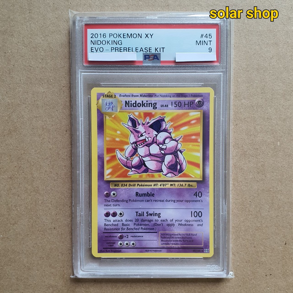 Pokemon Tcg Evolutions Nidoking Psa Slab Graded Card Shopee Singapore