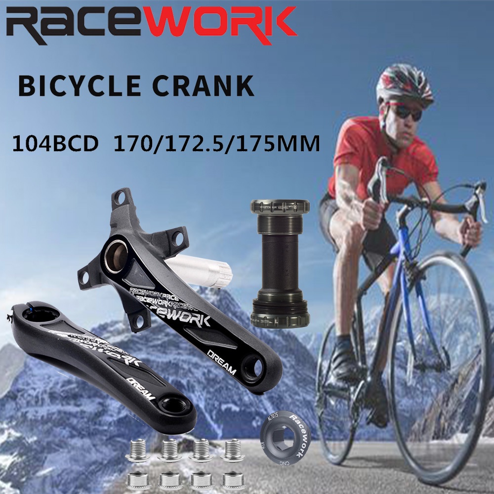 Racework Crankset Mountain Bike Crankset Aluminum Alloy Mtb Crankset