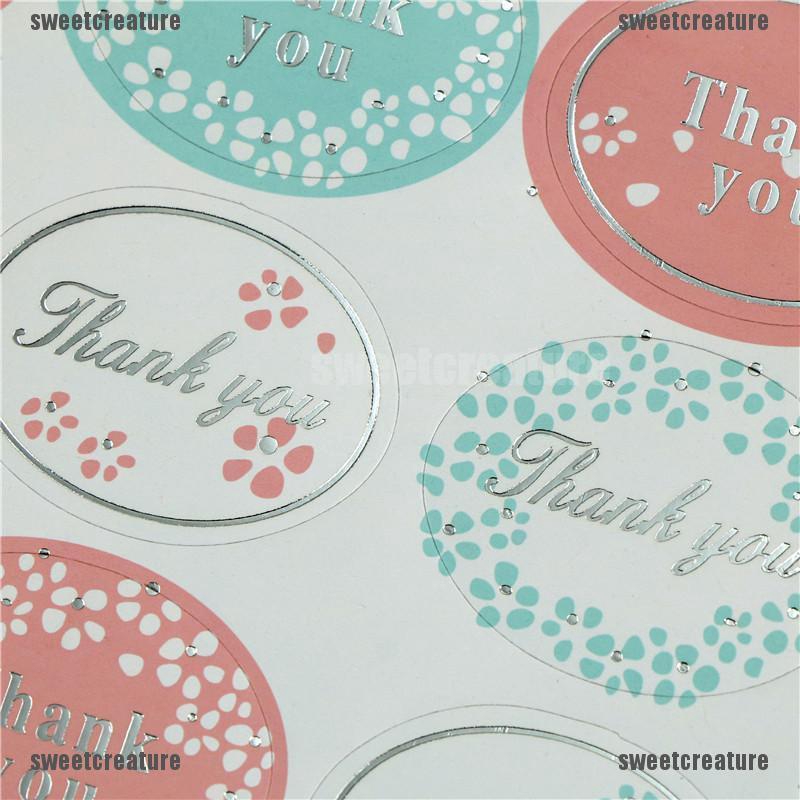 SL 240pcs Thank You Paper Labels Sticker For DIY Gift Packaging