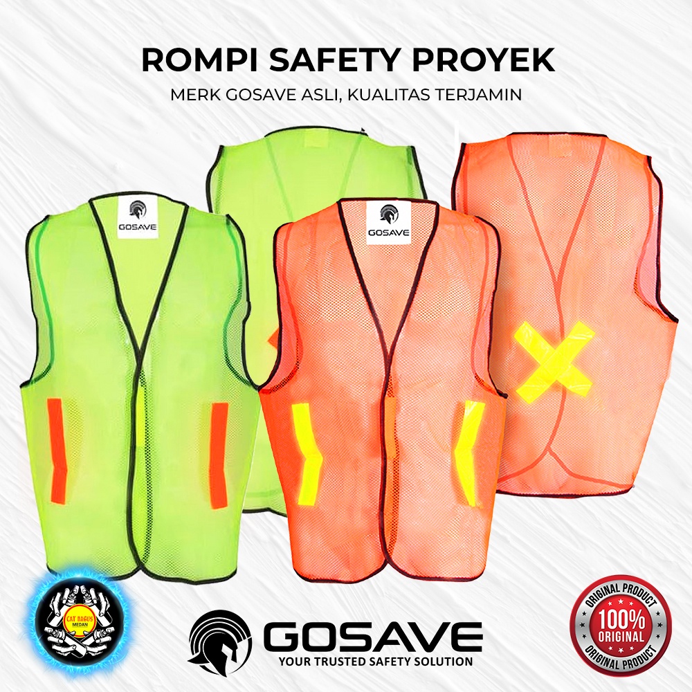 Hijau Stabilo Original Safety Vest Project Safety Shirt Go Save