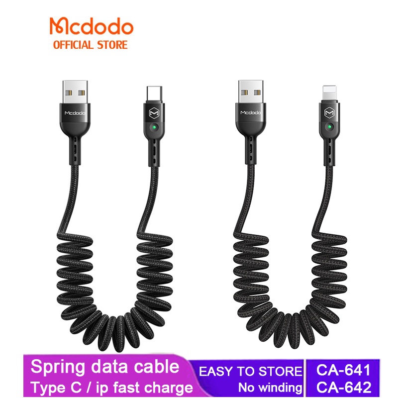 Mcdodo Genuine Phone Spring Charging Line Support Qc Quick Charging