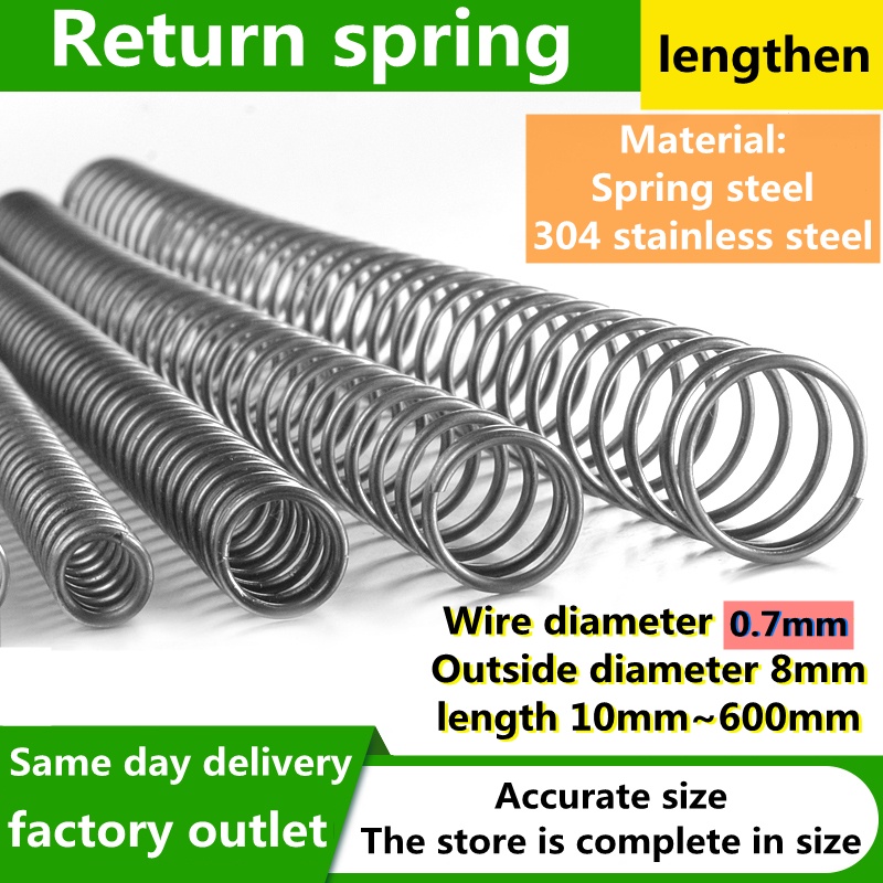 5pcs Wire Diameter 0 7mm Compression Spring SUS304 Stainless OD 8mm