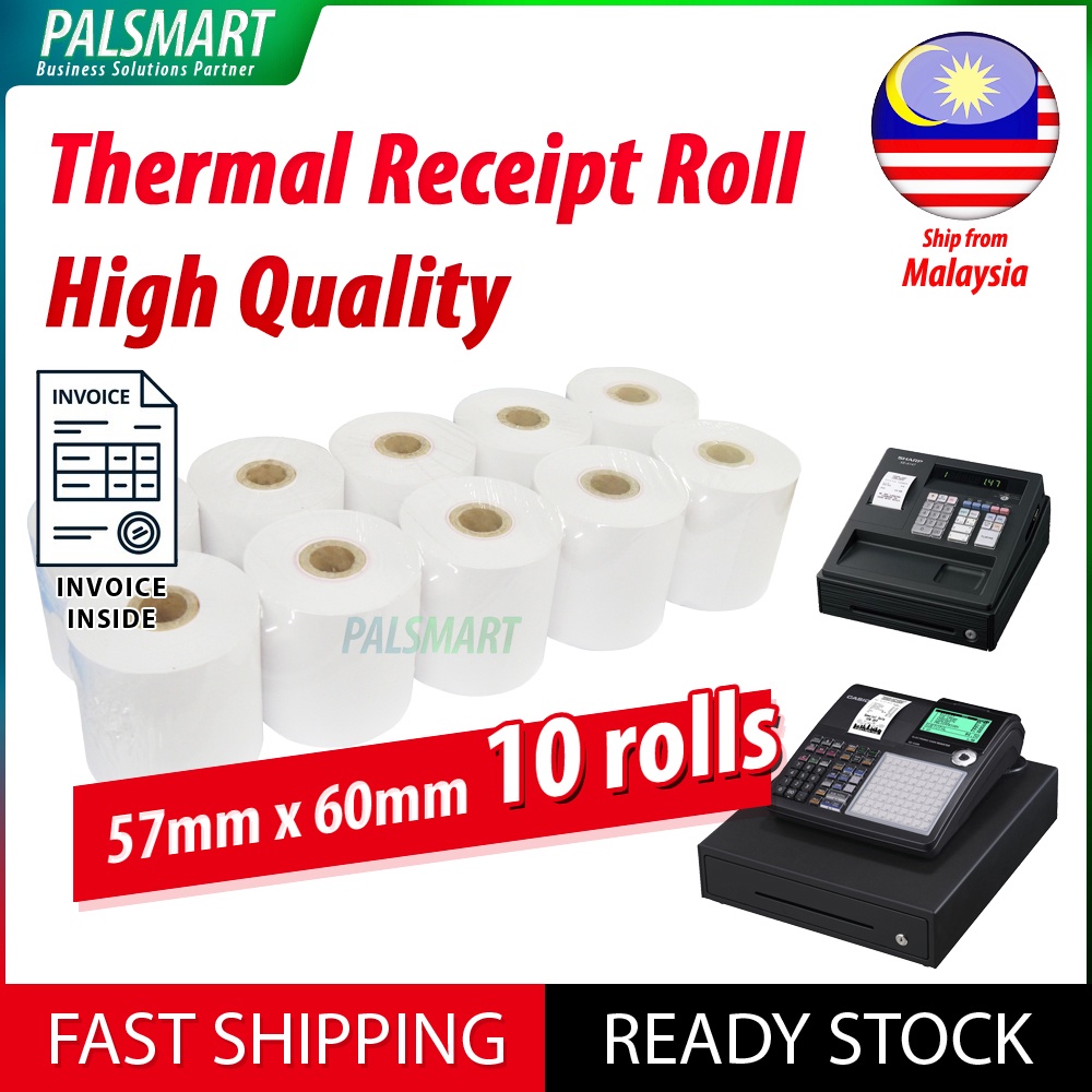 Thermal Paper Roll Mm X Mm Rolls Cash Register Receipt Pos