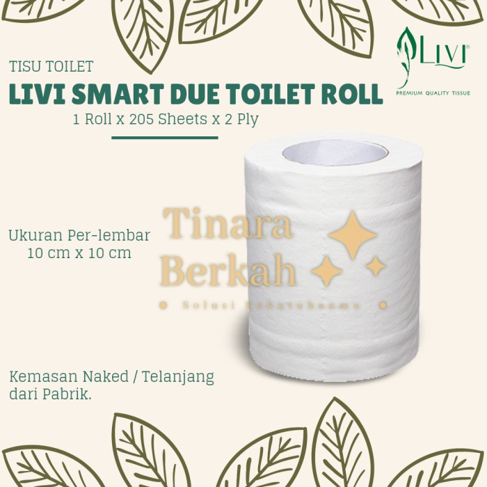 Livi Smart Due Sheet Toilet Roll Naked Tissue Roll Tissue Roll