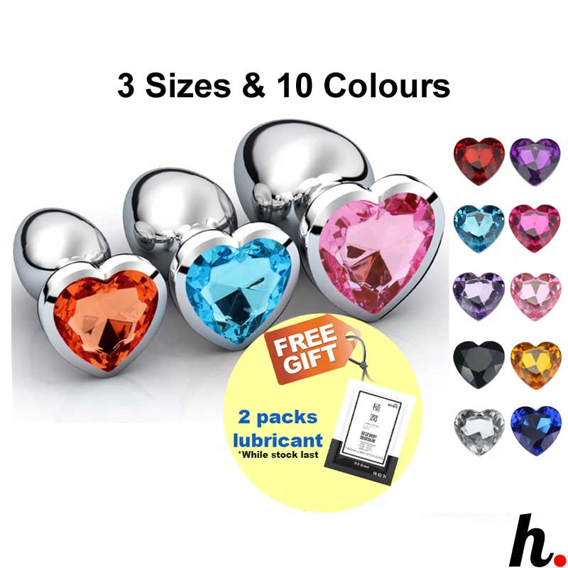 Anal Plug Butt Plug Heart Shape Stainless Steel Metal Adult Sex Toys