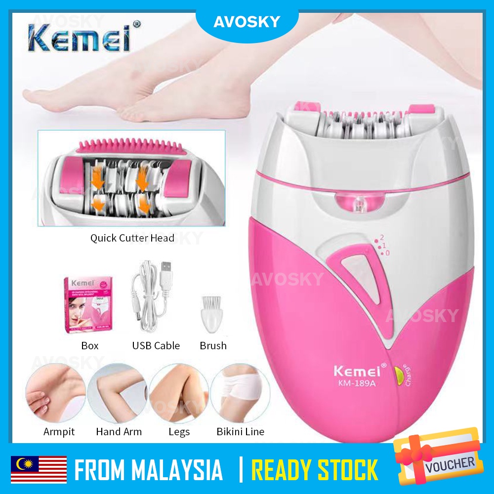 AVOSKY KEMEI Epilator Man Women Electric Lady Body Hair Remover Removal