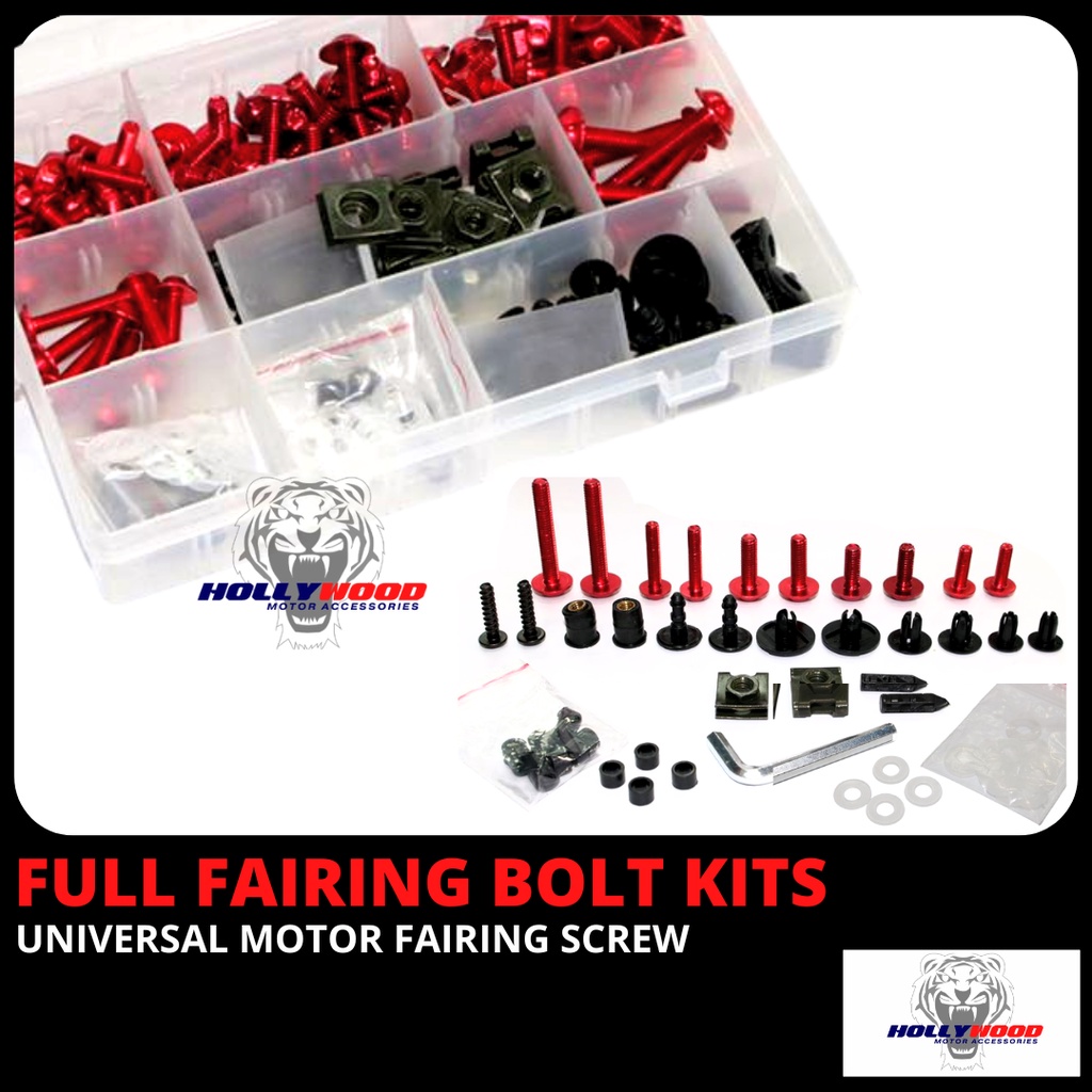 MOTOR ACCESSORIES FULL FAIRING BOLT KITS BODYWORK SCREW SKRU NUT FOR