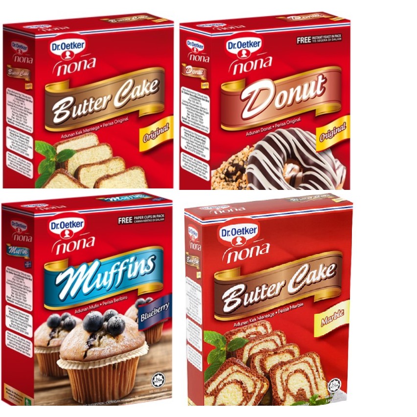 Nona Dr Oetker Premix Butter Cake Marble Muffins Blueberry Donut