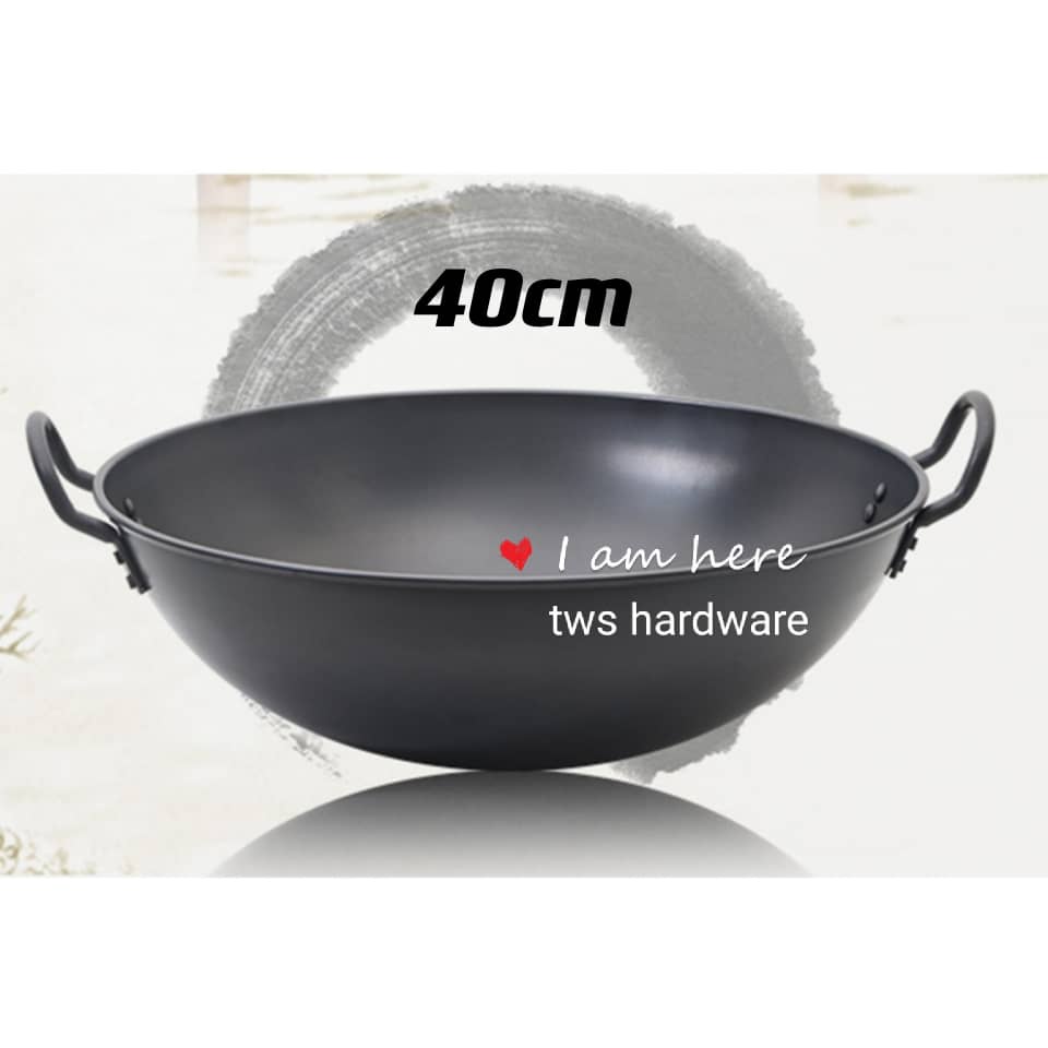 High Quality Pre Seasoned Traditional Non Coated Carbon Steel Pow Wok