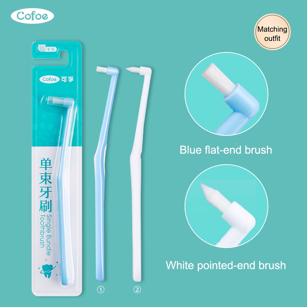 Cofoe Oral Orthodontic Tuft Toothbrush Soft Deep Cleaning Braces Brush