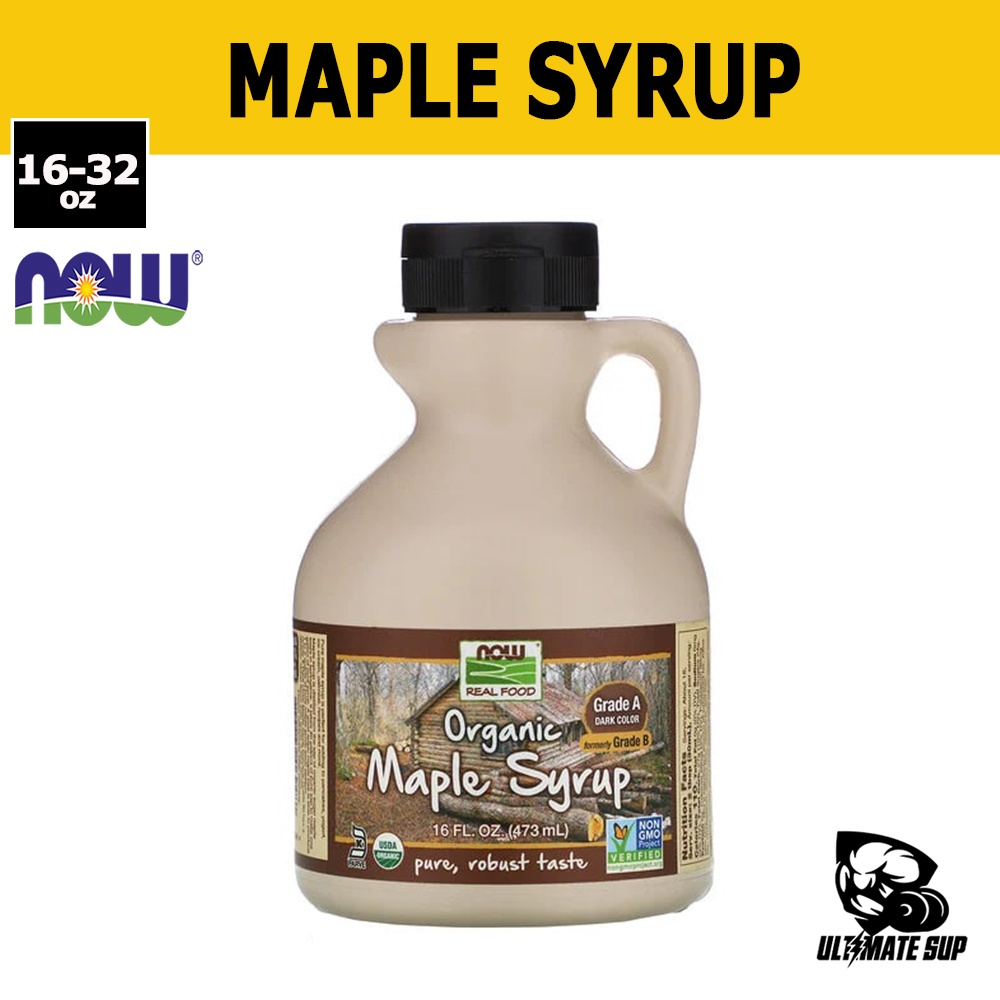 Now Foods Real Food Organic Maple Syrup Grade A Dark Color Organic