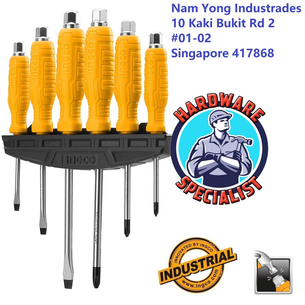 Ingco HSGTDC180601 6 PCS Go Through Screwdriver Set Impact