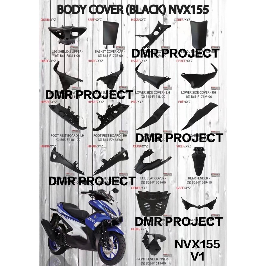 Nvx V V V Aerox Hly Cover Inner Full Set Originel Hly