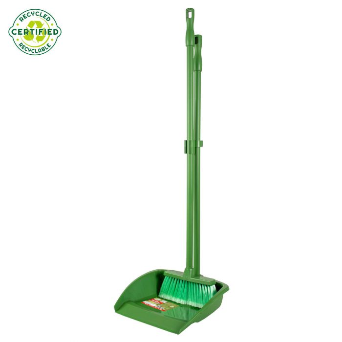 Arix We Like Green Foldable Long Handled Eco Dustpan With Broom