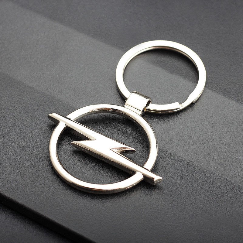 1PC Metal Car Logo Keychain Holder Auto Key Rope Key Ring For Opel