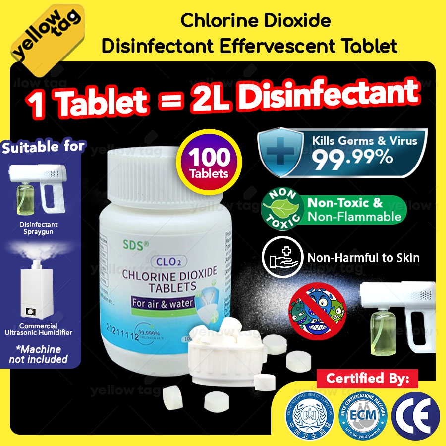 Tabs Sds Clo Chlorine Dioxide Disinfectant Multipurpose