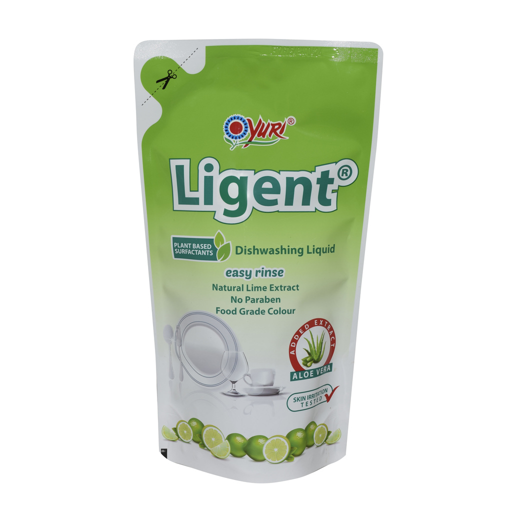 Yuri Ligent Antibacterial Dishwashing Detergent Refill 600Ml Lime By