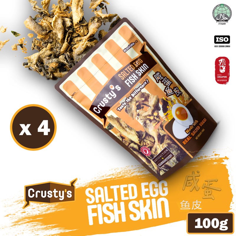 Crusty S Salted Egg Fish Skin X G Packets Shopee Singapore