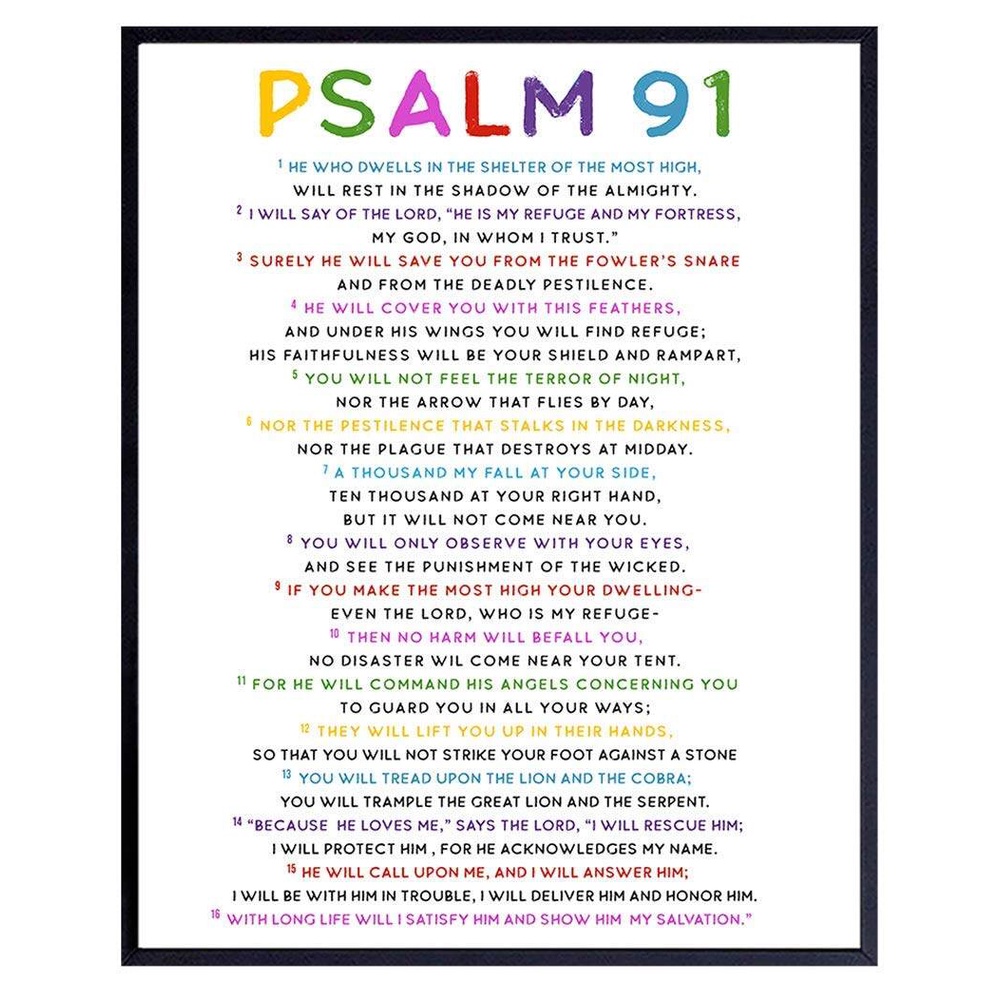 Psalm Religious Wall Decor St Psalm Wall Art Scripture Wall Decor