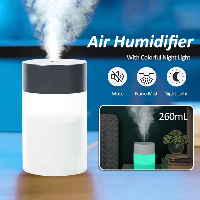 HM260ML Mini Portable USB Ultrasonic Air Humidifier Essential Oil