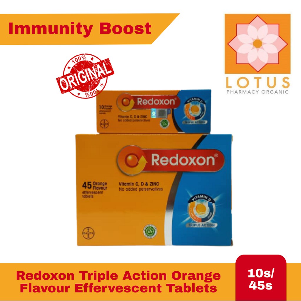 Redoxon Triple Action Orange Flavour Effervescent Tablets S S