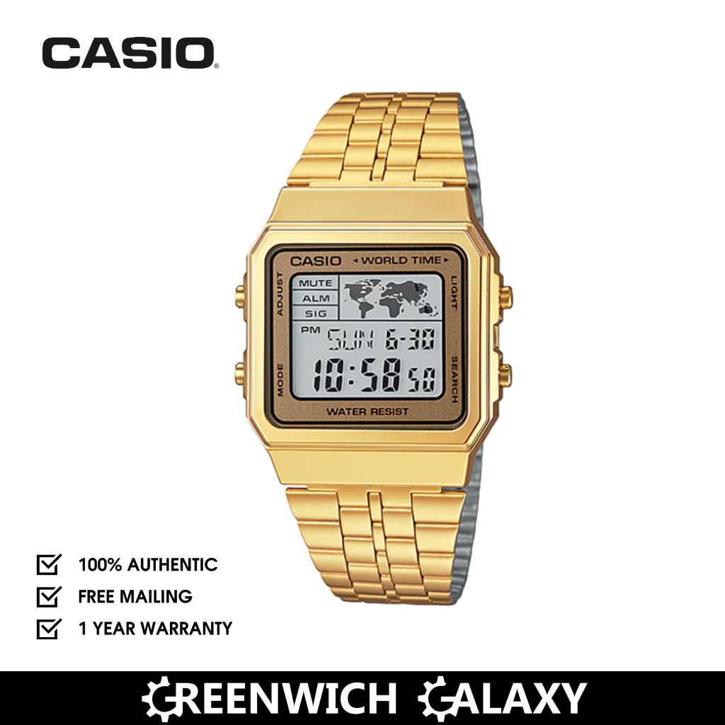 Casio Vintage Digital Watch A500WGA 9D Shopee Singapore