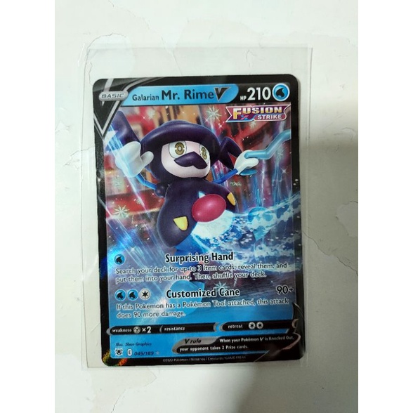 Pokemon Galarian Mr Rime V Astral Radiance Card Shopee Singapore