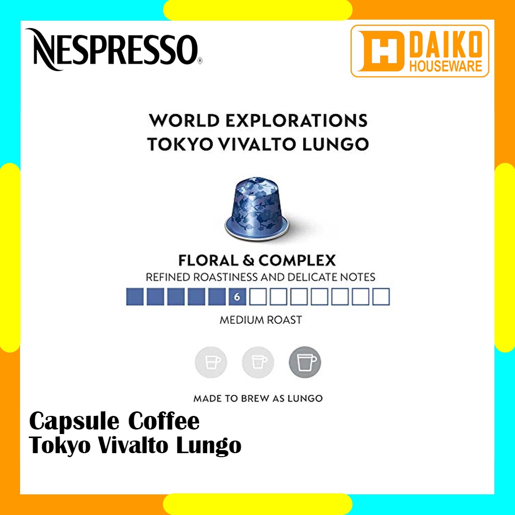 Capsule Nespresso Tokyo Vivalto Lungo Original Nestle Pack Coffee