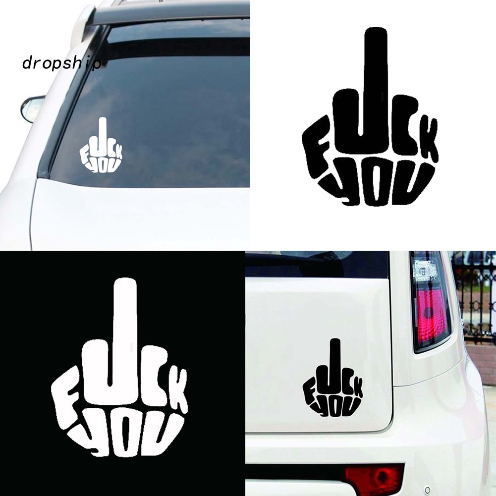 DP Funny Middle Finger Fuck You Car Truck Vehicle Reflective Decals