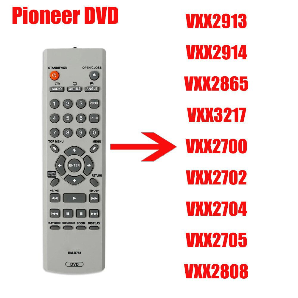 Remote Control RM D761 For Pioneer DVD Player VXX2913 VXX2914 VXX2865