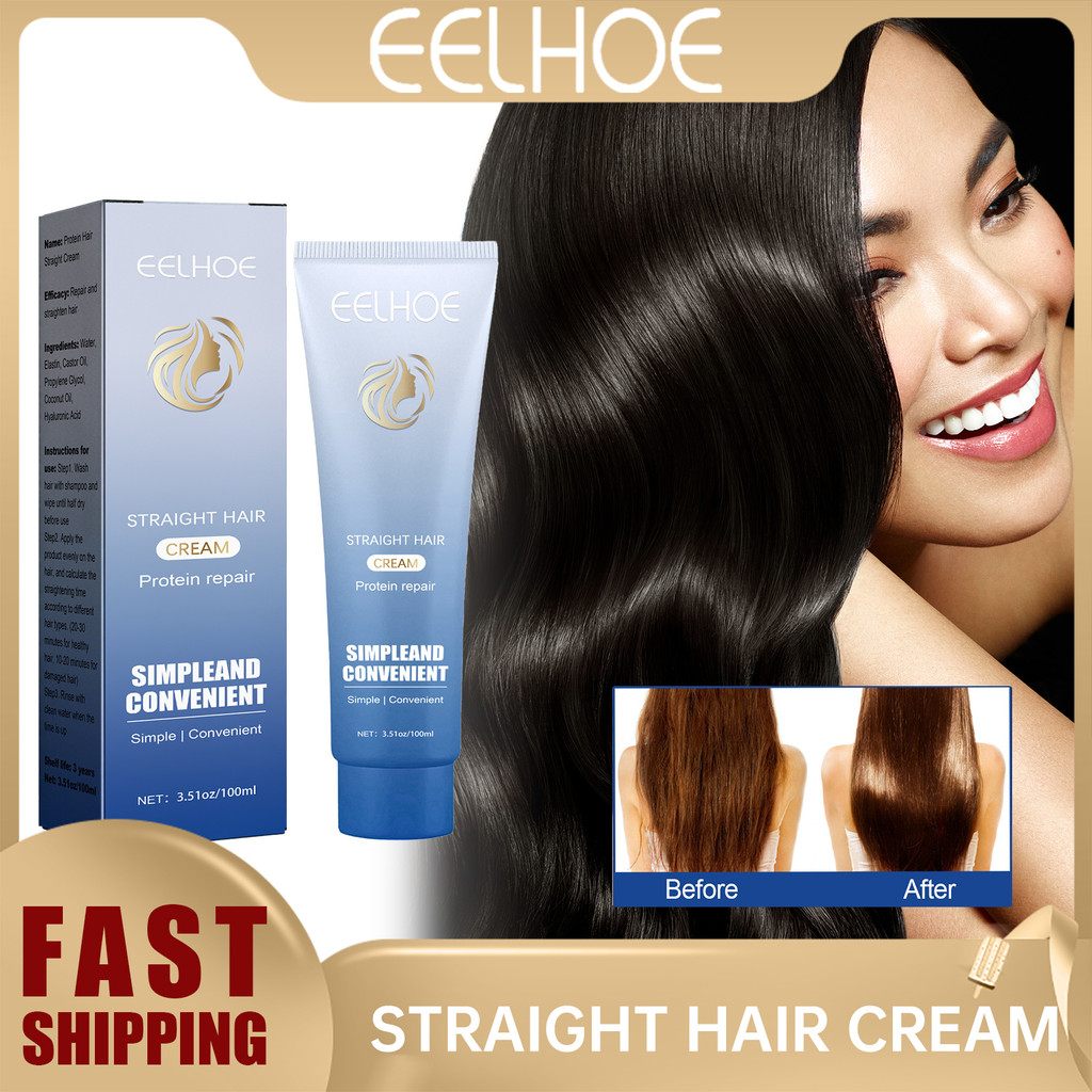 Eelhoe Protein Hair Straight Cream Hair Straightening Cream Smoothing